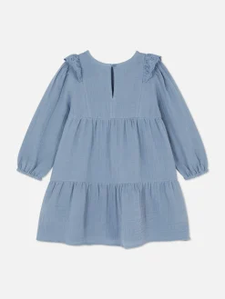 Vestido Camadas Bordado Inglês