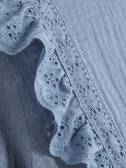 Vestido Camadas Bordado Inglês