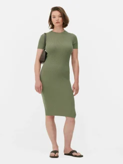 Vestido Camisola Midi Manga Curta