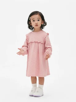 Vestido Enrugado Folhos
