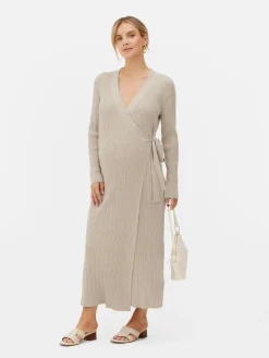 Vestido Midi Cruzado Malha Maternidade