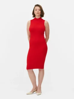 Vestido Midi Malha S/ Mangas