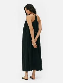 Vestido Praia Comprido Detalhes Imitação Conchas